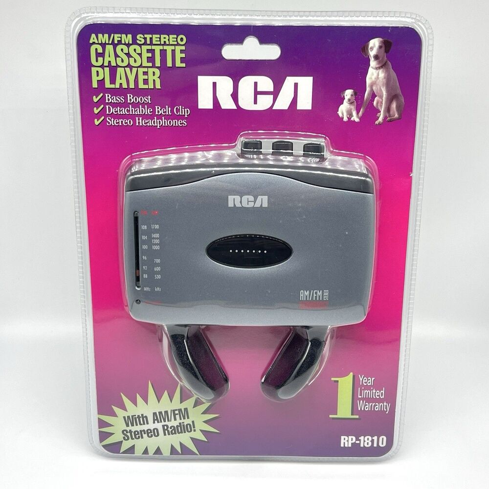 Vtg RCA RP-1810 Portable AM/FM Stereo Cassette Player w/Headphones -NEW & SEALED